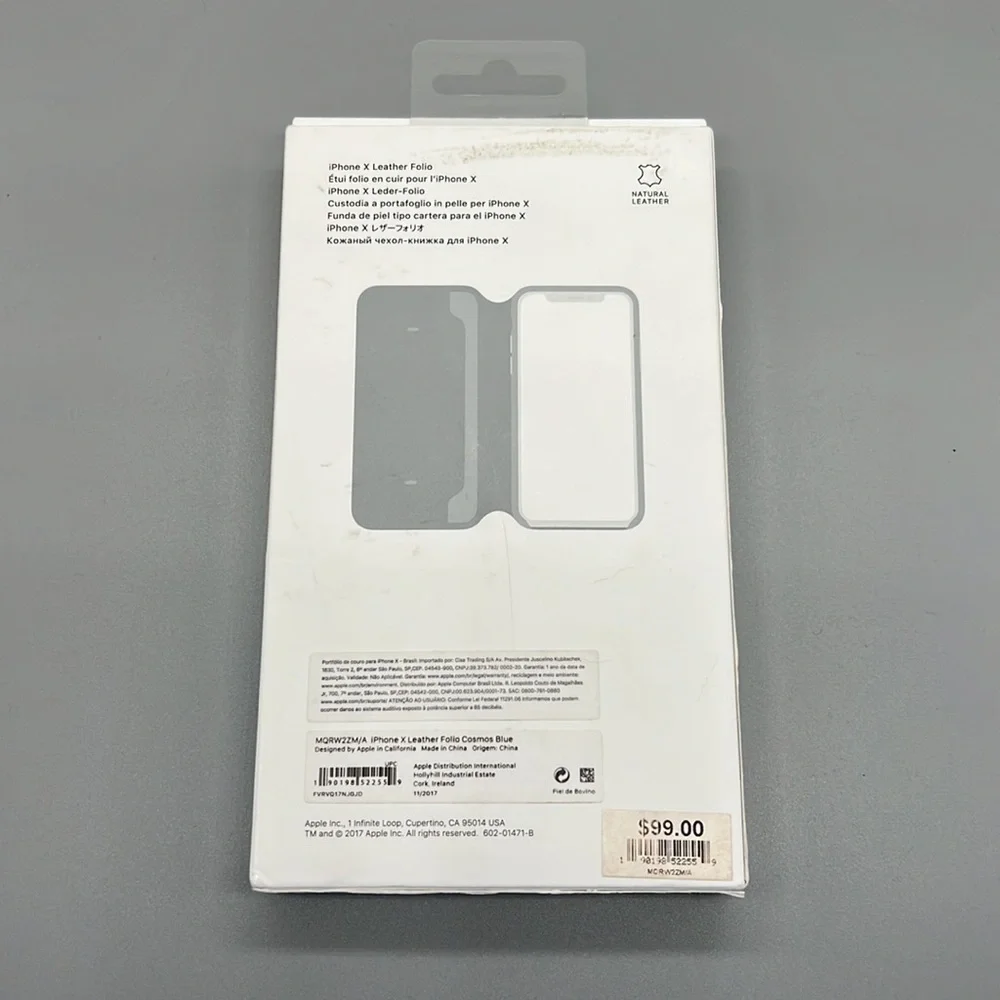 𖣘 iPhone X Leather Folio 𖣘 Cosmic Blue - Apple